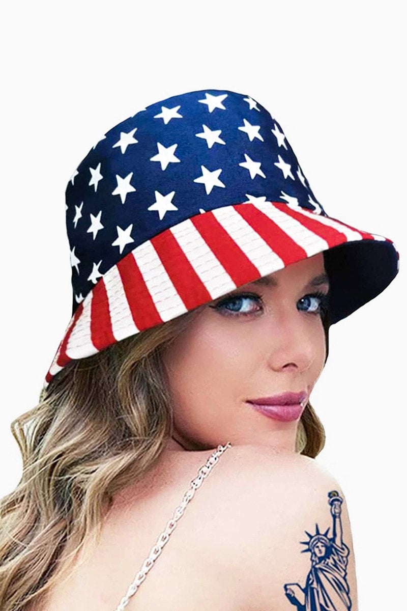 American flag sales bucket hat